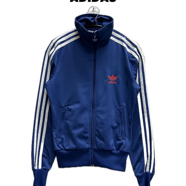 (85) 아디다스 올드스쿨 희귀 백로고 트랙탑 져지 블루