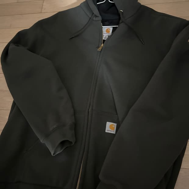 칼하트 후드집업 카키 M