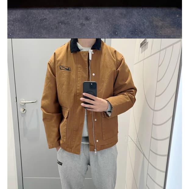 나이키 필드 워크 자켓 L사이즈 새상품 캔버스 브라운 루즈핏