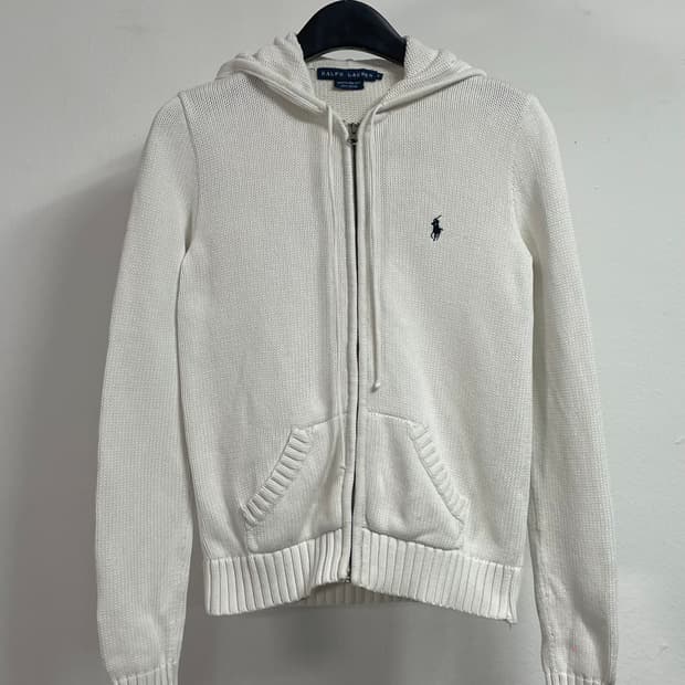 폴로 랄프로렌 우먼스 슬림핏 후드 니트집업  (on.548)