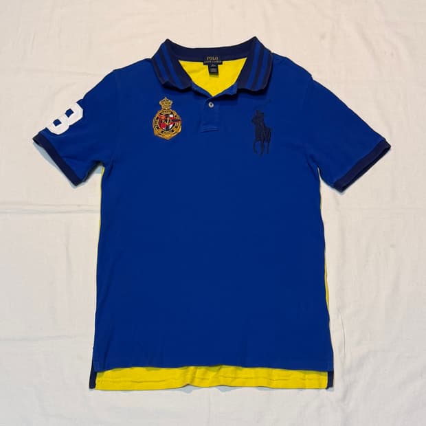 폴로 랄프로렌 빅포니 치프키프 마린 카라티 블루 옐로우