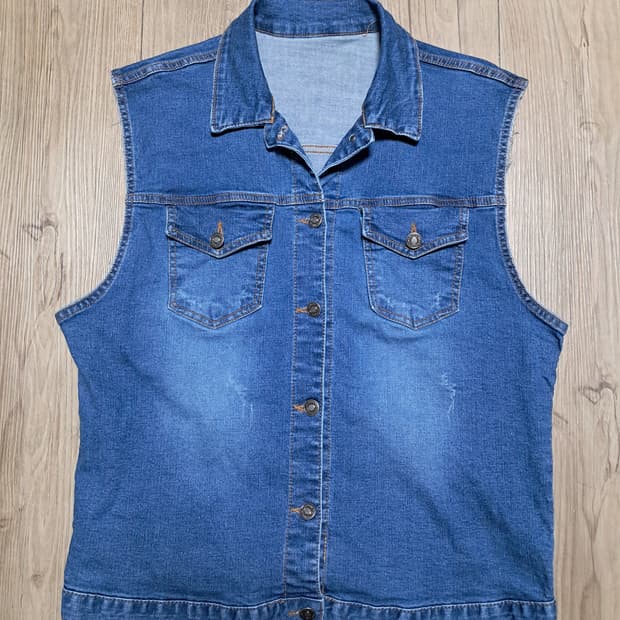 룩앤미 여성 빅사이즈 데님 조끼 3XL