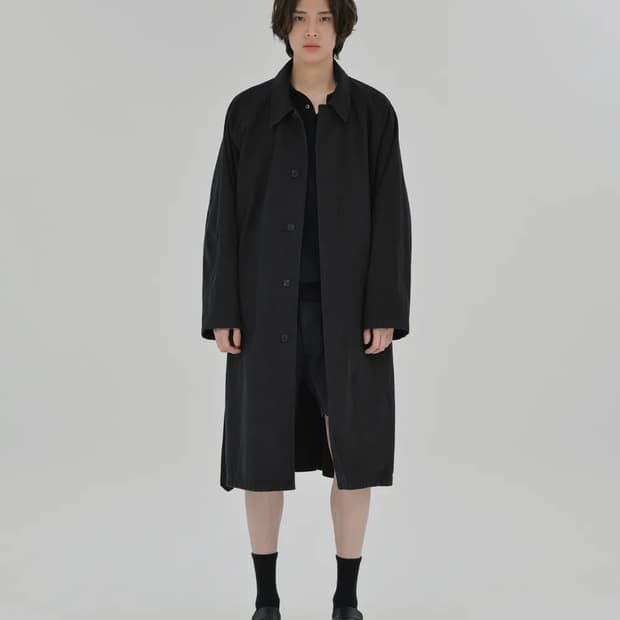 [새상품] 브라운야드 워시드 트렌치 코트 블랙 4사이즈