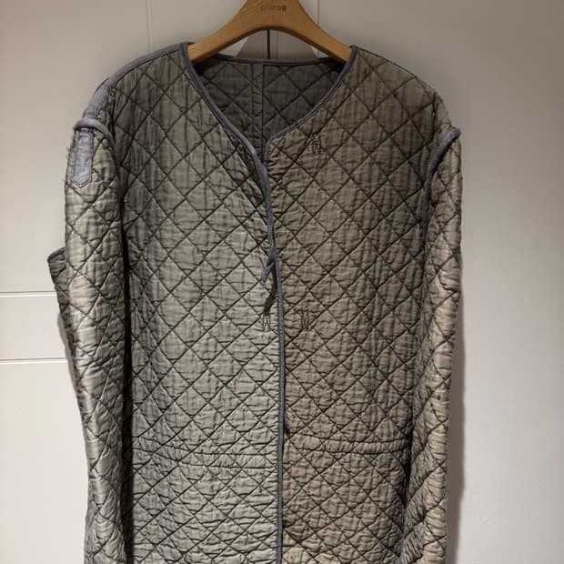 빈티지 누빔자켓 그레이