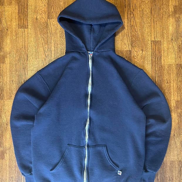 러셀 애슬레틱 빈티지 후드 집업