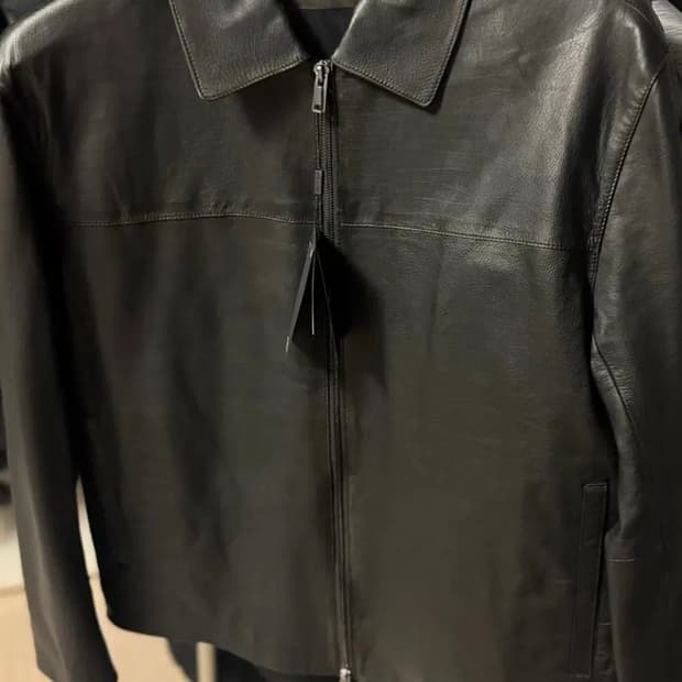 마시모두띠 디스트레스드 가죽 레더 자켓 m