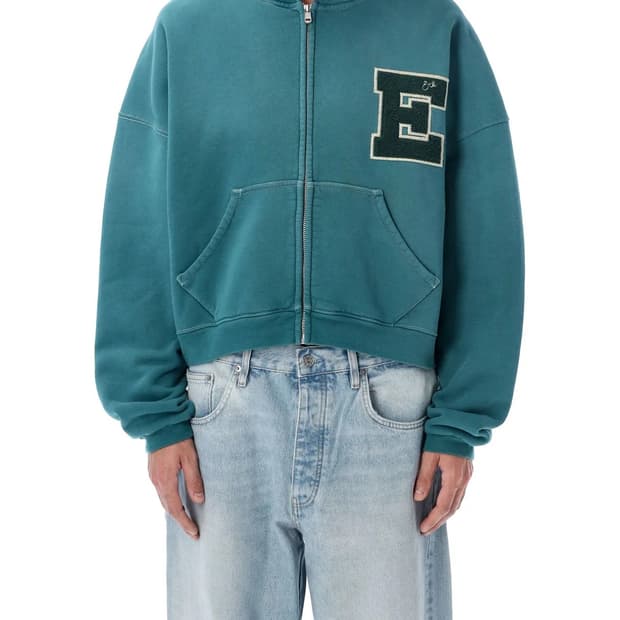 Erl 바시티 후드집업 그린