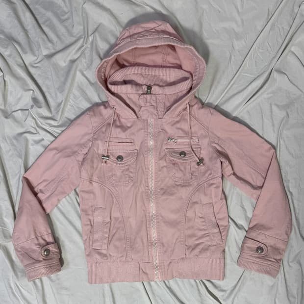 빈티지 멀티포켓 후드 자켓 y2k lgb goa 밀리터리