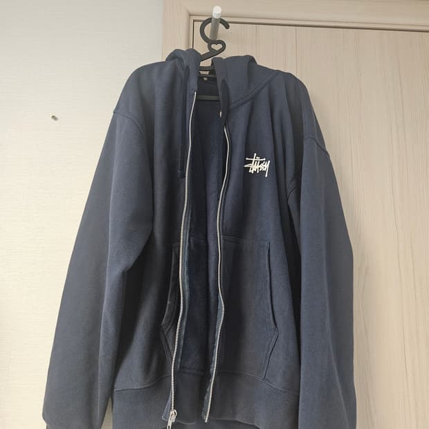 스투시 네이비 후드집업