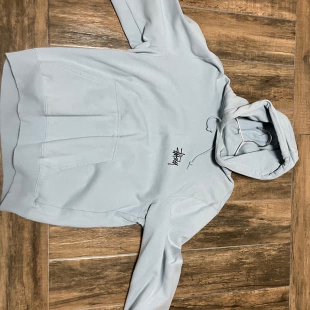 스투시stussy후드  소라색