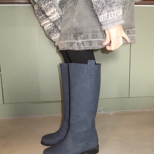 네이비 롱부츠