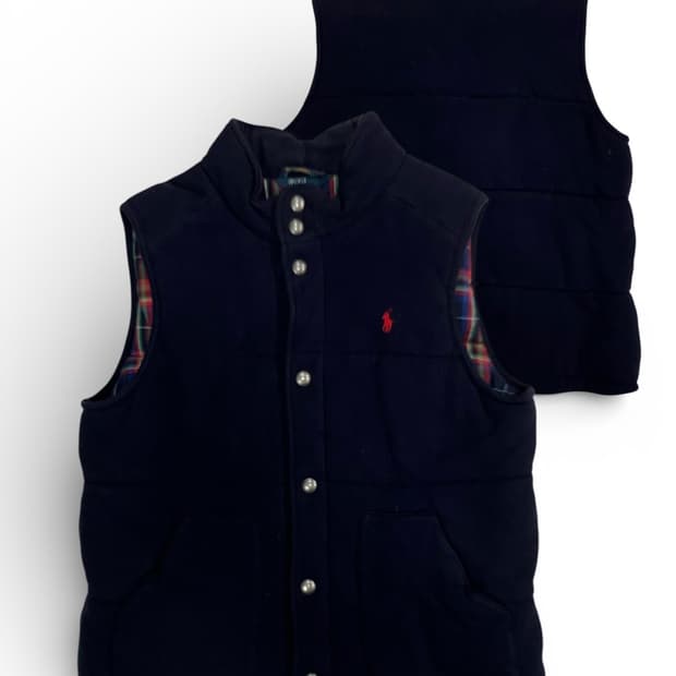 폴로 랄프로렌 네이비 키즈 패딩 조끼 S