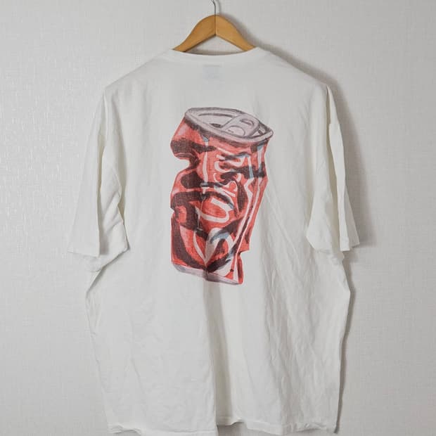 스투시 STUSSY 정품 소다캔 백프린팅 반팔 티셔츠 로고 XXL
