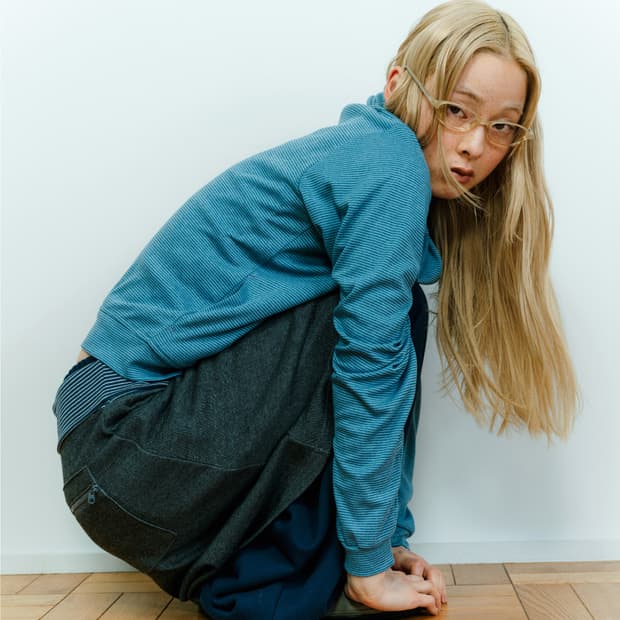 COYSEIO 038 STRIPE ZIP-UP BLUE