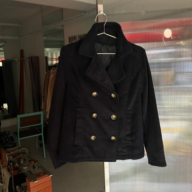 더블버튼 베이직 코트