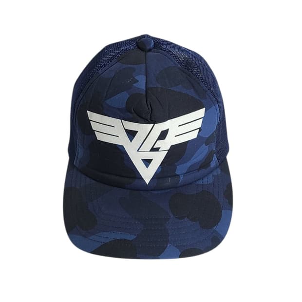 BAPE) 베이프 OG Van Halen 로고 블루 카모 매쉬캡