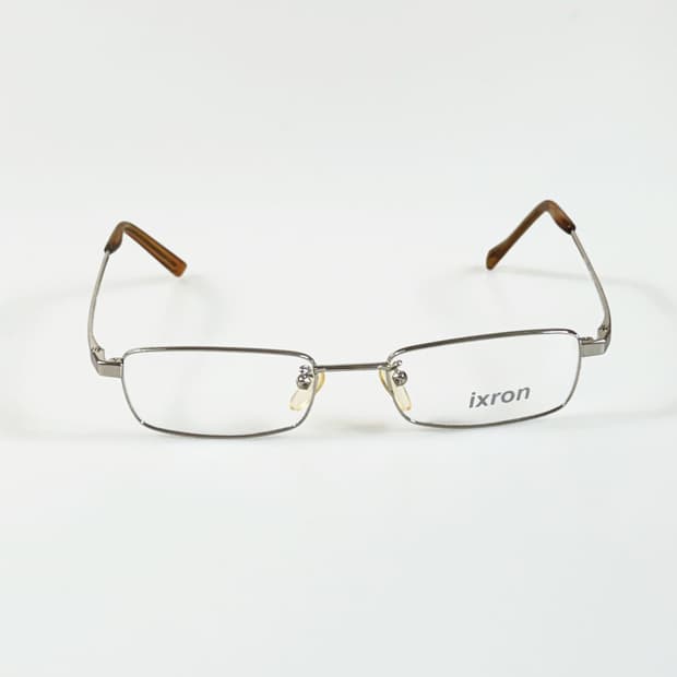90s IXRON 실버 메탈 슬림 스퀘어 빈티지 안경