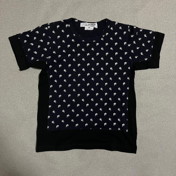 [XS] 꼼데가르송 플라워 레이어드 도킹 티셔츠