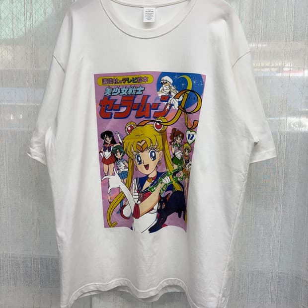 VTG JPN 애니 빈티지 세일러문 그래픽 반팔티