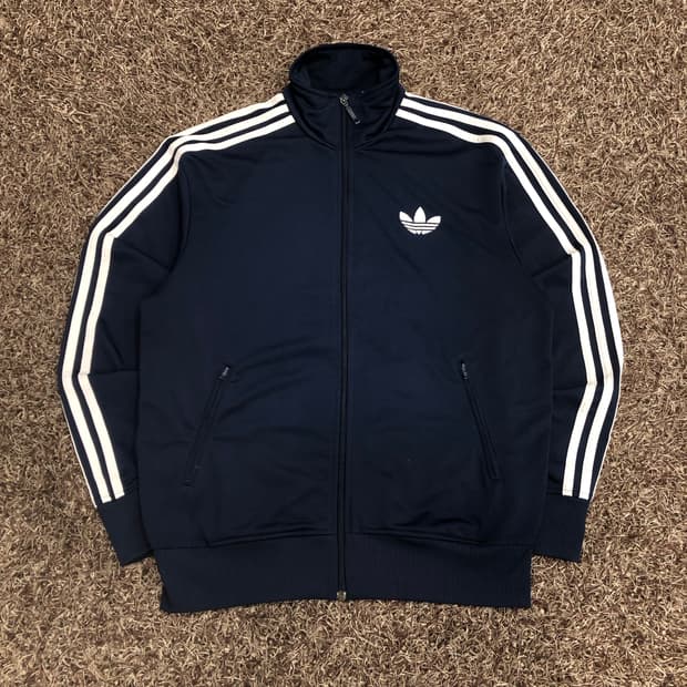 아디다스 파이어버드 네이비 져지 트랙 자켓