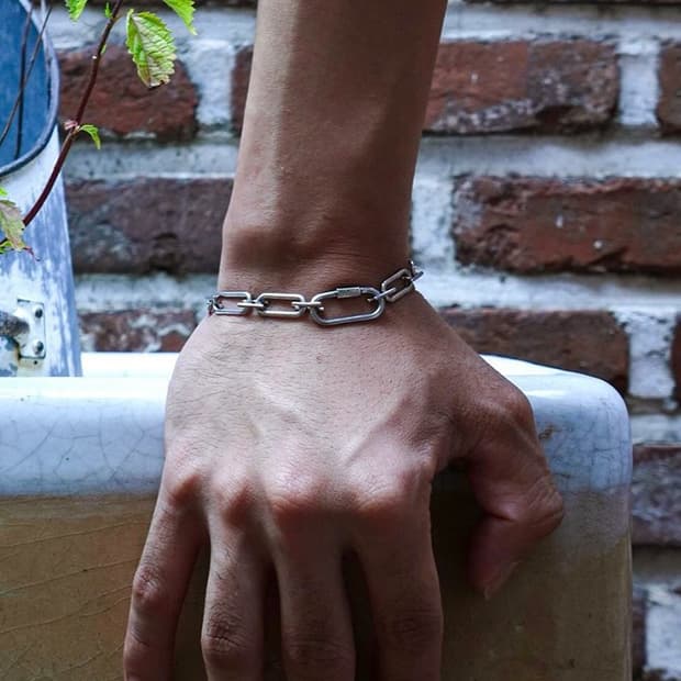 이에르로르 노아이유 실버 링크 체인 팔찌 M 브레이슬릿 (박서준 뷔 차승