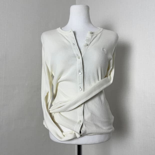 버버리 아이보리 노바체크 가디건