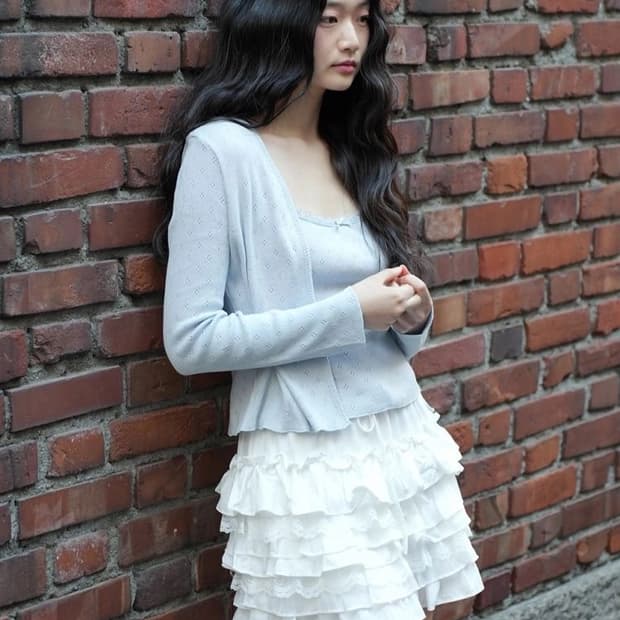 랭앤루 코모 캉캉 미니 스커트 팬츠 아이보리