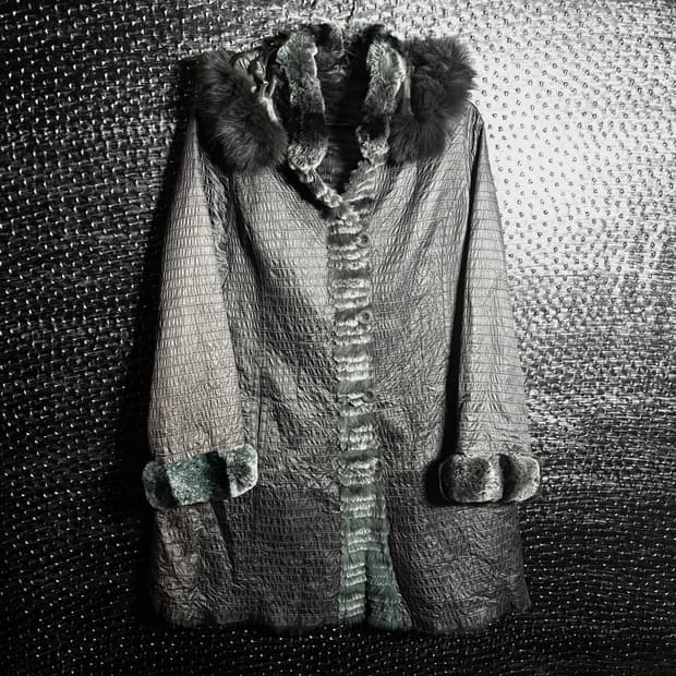 Arboirent 플리츠 퍼 트리밍 코트