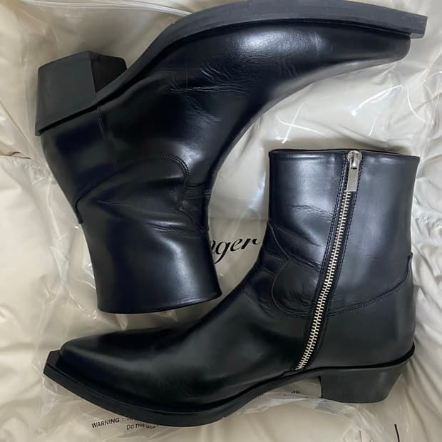 lostgarden victor black 레더부츠