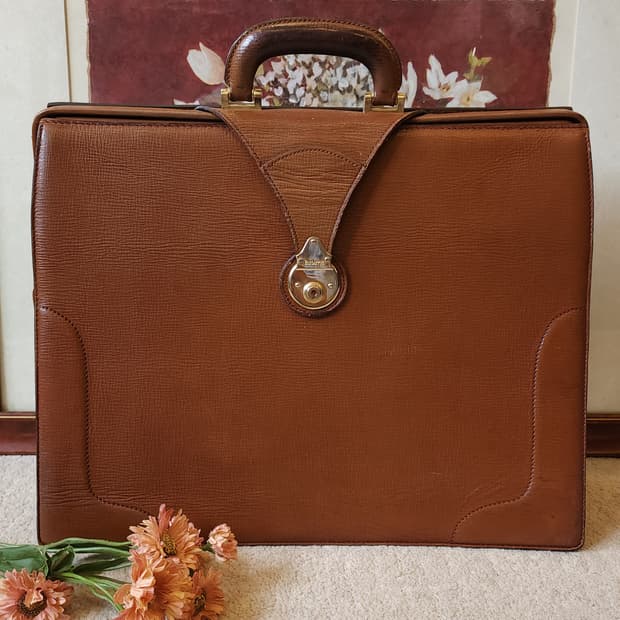 90s 버버리 브리프케이스 닥터백 카우하이드 서류가방 브라운