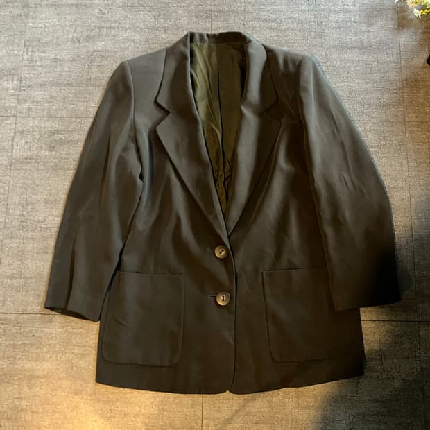 일본빈티지 올드스쿨아메카지 혁오풍 너드남 블레이저자켓 브라운