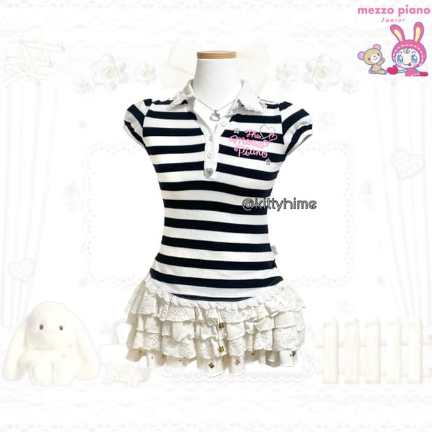 Mezzo piano 메조피아노 헤이세이 러블리 딱붙탑 갸루 조지후쿠갸루