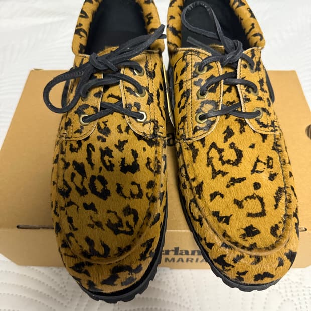 [290] 팀버랜드 x 와코 마리아 3 아이 어센틱 보트 슈즈 레오파드