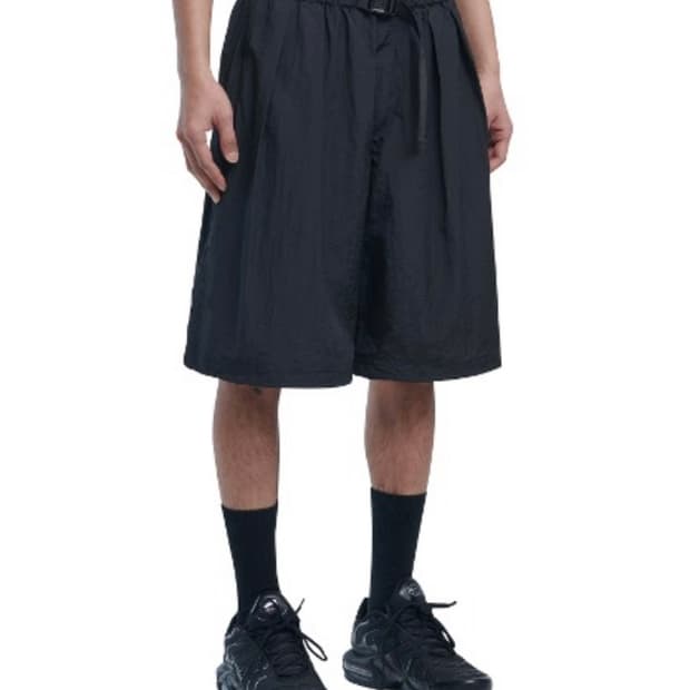 노매뉴얼 BREEZE BELTED SHORTS - BLACK L사이즈