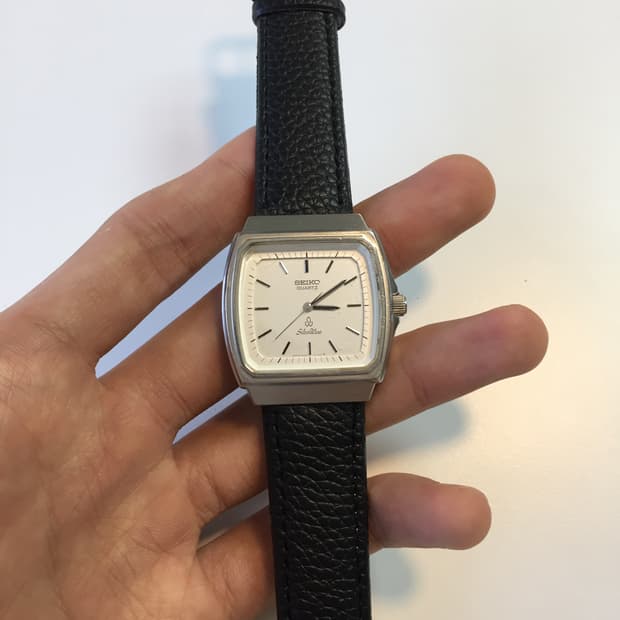 80s seiko silver wave square quartz