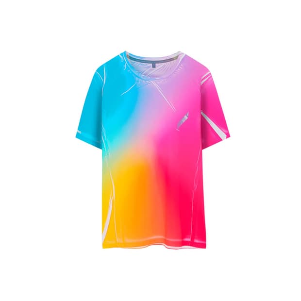 소어러닝 맨즈 프린티드 테크 티 레인보우