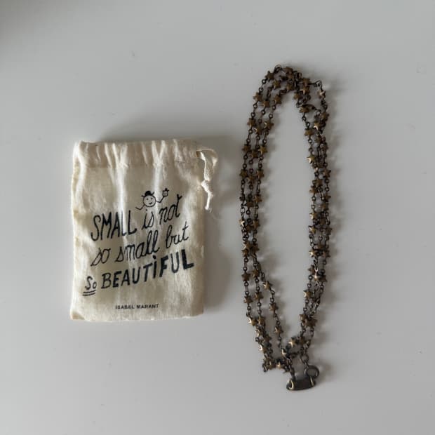 Isabel Marant 이자벨 마랑 골드 브라스 롱 네크리스