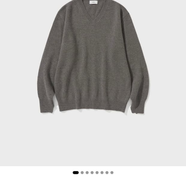 (새상품)마이라이브러리 110 브이넥니트 L 웜그레이