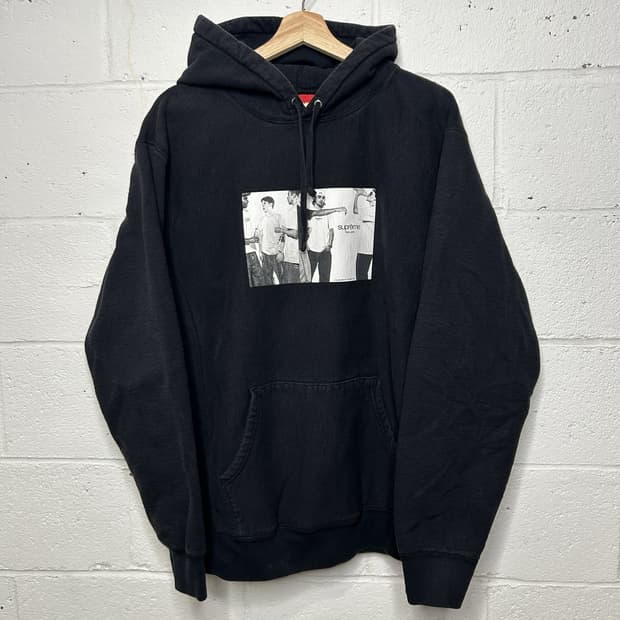 19SS 슈프림 클래식 AD 후드티 블랙