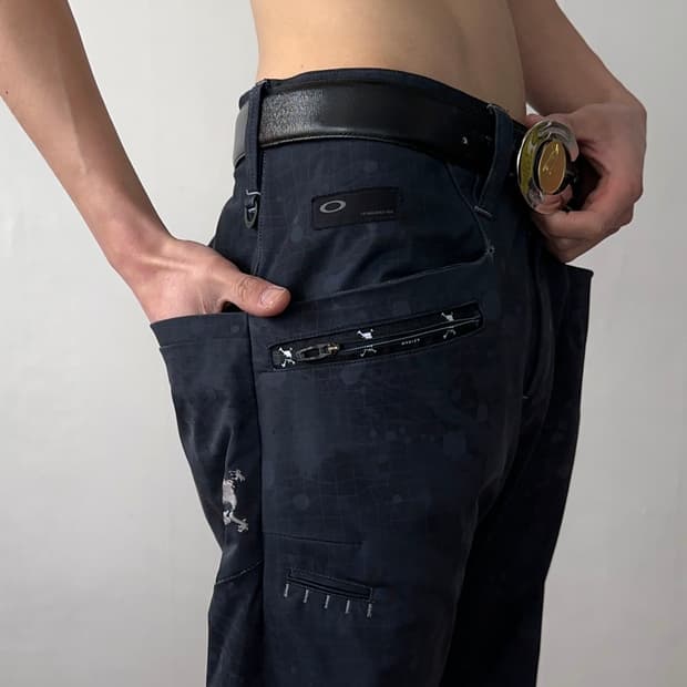 Oakley 스컬 & 스프레드 그래프 체크 팬츠