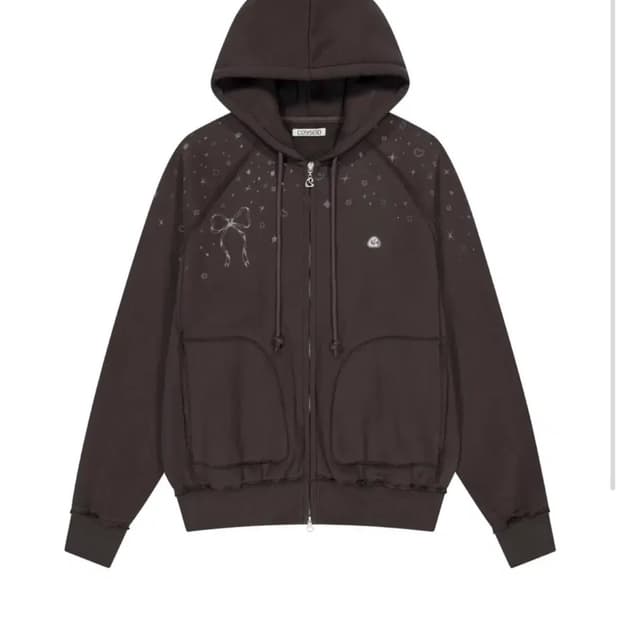 코이세이오 트윙클 후드집업 브라운