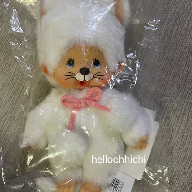 [미개봉]화이트 고양이 몬치치 인형