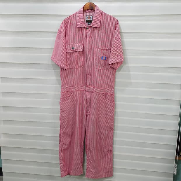 디키즈 스트라이프 점프수트- 실측확인