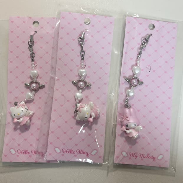 산리오 유메미루 키티 마이멜로디 천사 스트랩