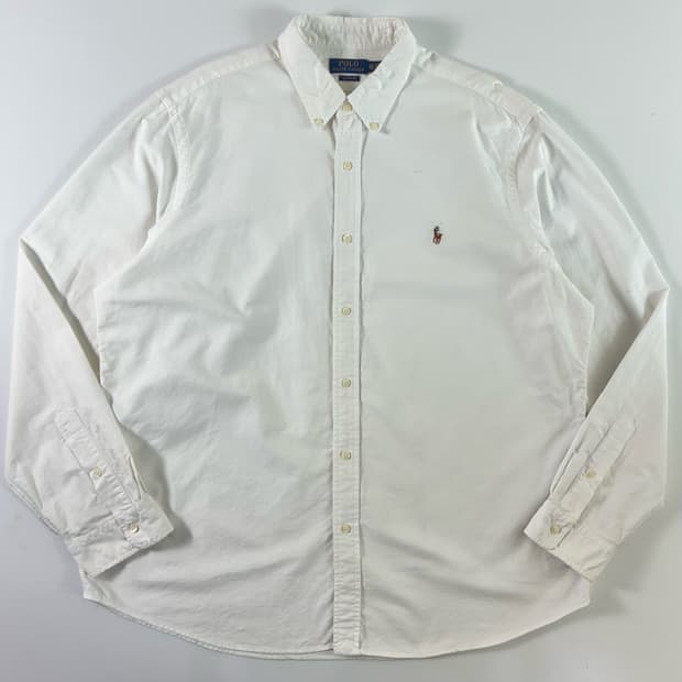 Polo  폴로 랄프로렌 신형 자수 화이트 옥스퍼드 빅셔츠 