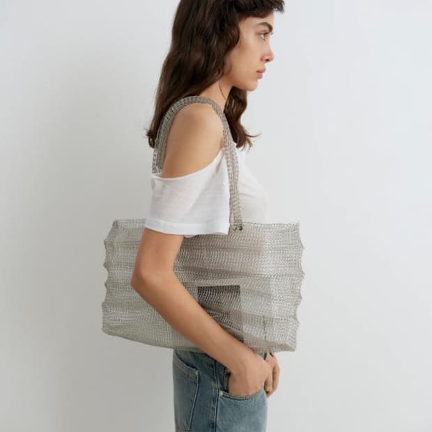 기마구아스 gimaguas 메쉬 백 실버 bora bag