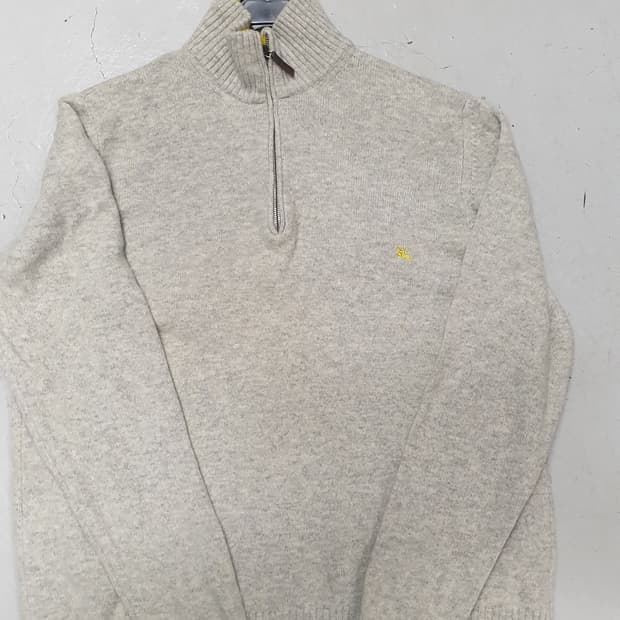 버버리 메리노울 하프집업 xl 정품