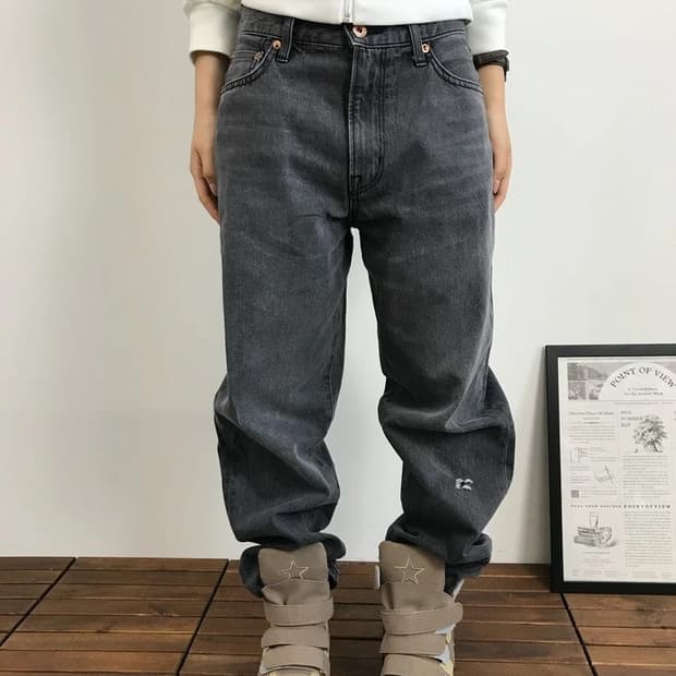 EDWIN Faded Wide Denim Pants