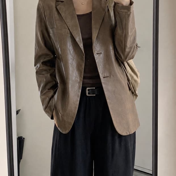 마땡킴 가죽자켓