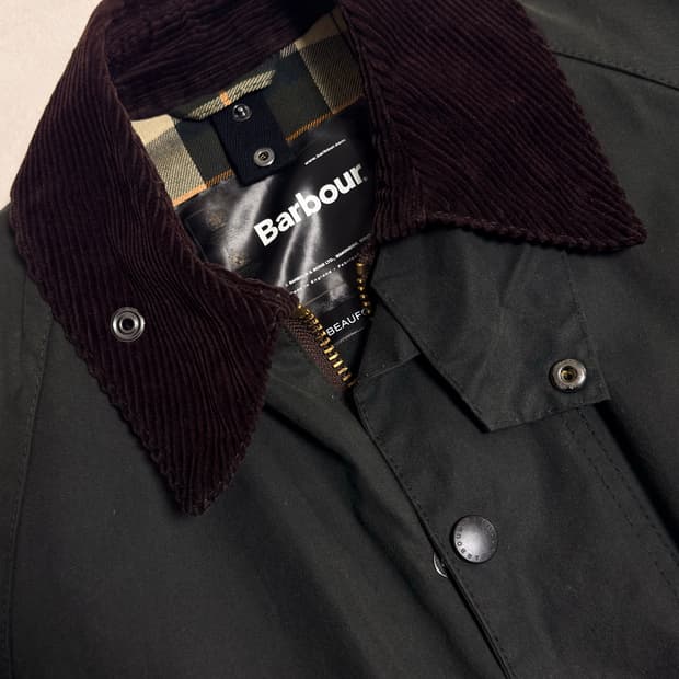 바버 뷰포트 36 왁스자켓 세이비그린